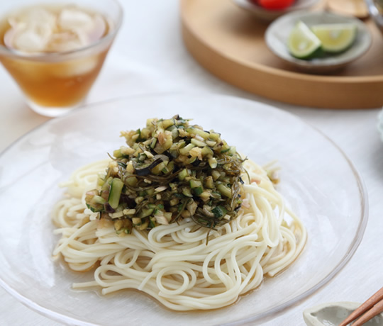 刻み野菜のっけうどん